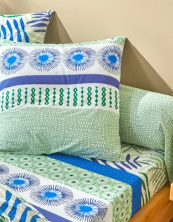 Linge De Lit Adèle Imprimé Feuillage Graphique - Coton 9 Linge De Lit Adèle Imprimé Feuillage Graphique - Coton -Maison Textiles Magasin 100908 C01 zoomx vue3