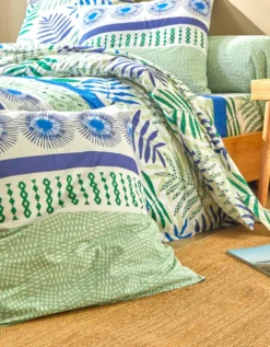 Linge De Lit Adèle Imprimé Feuillage Graphique - Coton 11 Linge De Lit Adèle Imprimé Feuillage Graphique - Coton -Maison Textiles Magasin 100908 C01 zoomx vue5