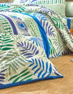 Linge De Lit Adèle Imprimé Feuillage Graphique - Coton 12 Linge De Lit Adèle Imprimé Feuillage Graphique - Coton -Maison Textiles Magasin 100908 C01 zoomx vue6