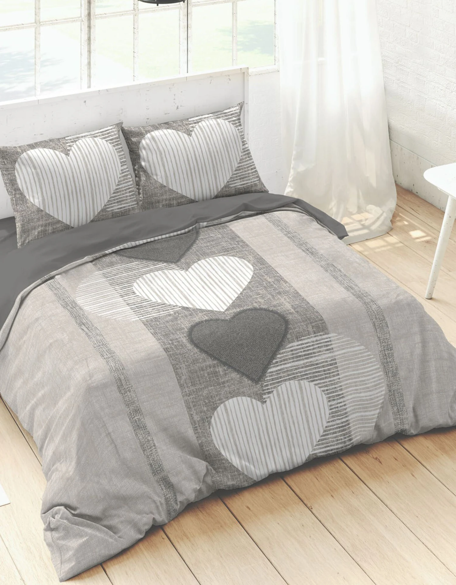 Linge De Lit Coeurs Coton 1 Linge De Lit Coeurs Coton