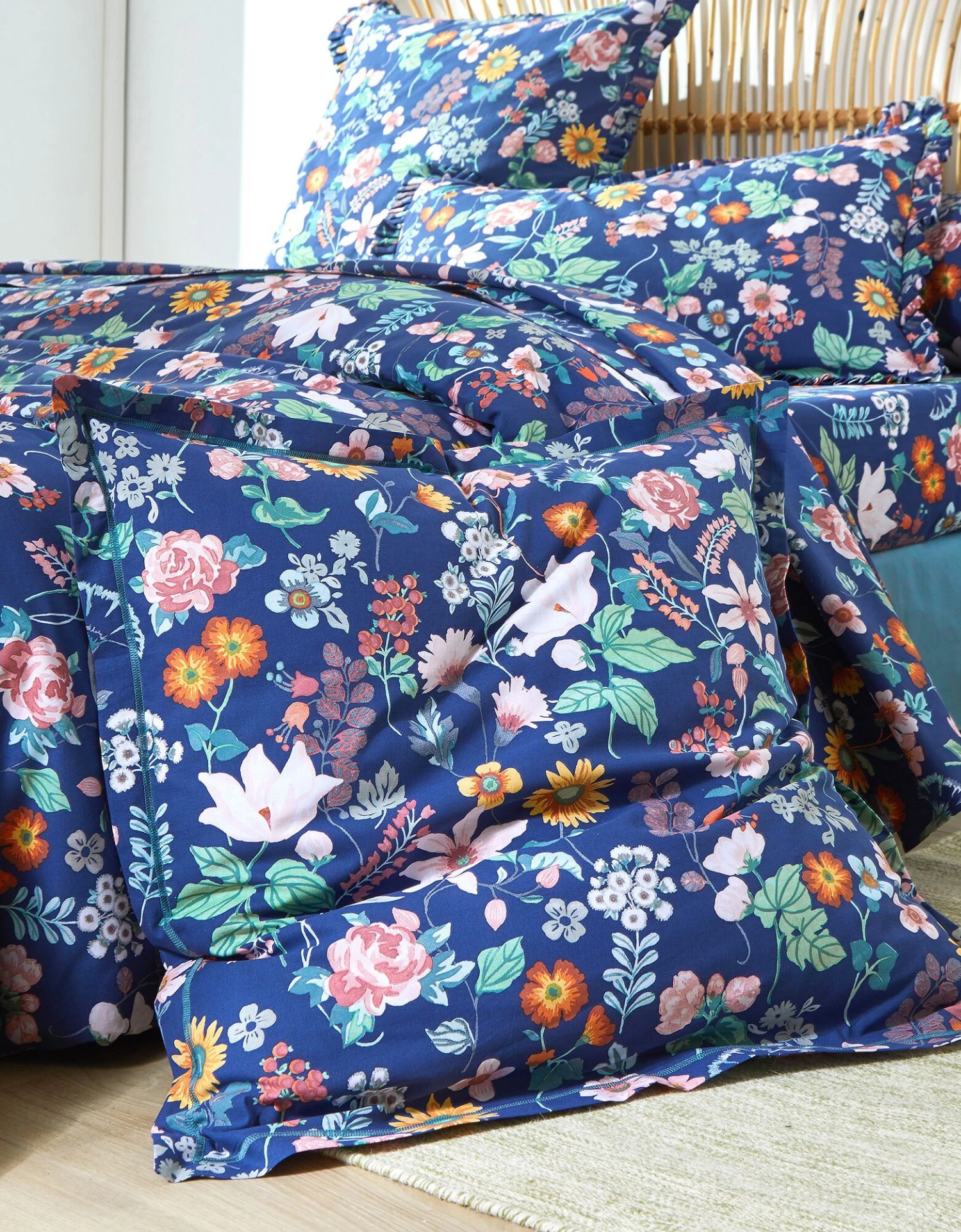 Linge De Lit Kelly En Coton Imprimé Floral 2 Linge De Lit Kelly En Coton Imprimé Floral – Image 2