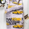 Linge De Lit Enfant Drive - Polycoton Imprimé Taxis New-yorkais