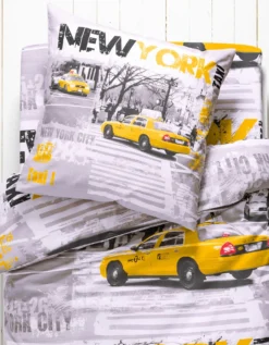Linge De Lit Enfant Drive - Polycoton Imprimé Taxis New-yorkais -Maison Textiles Magasin 100961 C01 zoomx vue3