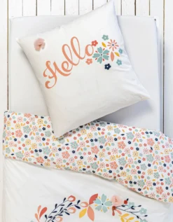 Parure De Lit Hello Fleurs Tulle - Coton -Maison Textiles Magasin 100975 C01 zoomx vue3