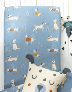 Linge De Lit Enfant Dalma - Coton Biologique Imprimé Chiens 10 Linge De Lit Enfant Dalma - Coton Biologique Imprimé Chiens -Maison Textiles Magasin 100988 C01 zoomx vue4