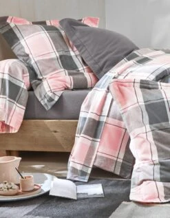 Linge De Lit Scott Flanelle Tissé Teint