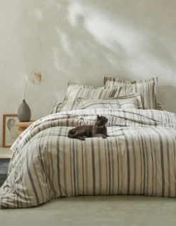 Linge De Lit En Flanelle Rayée Tissé-teint 9 Linge De Lit En Flanelle Rayée Tissé-teint -Maison Textiles Magasin 100991 C02 zoomx vue4