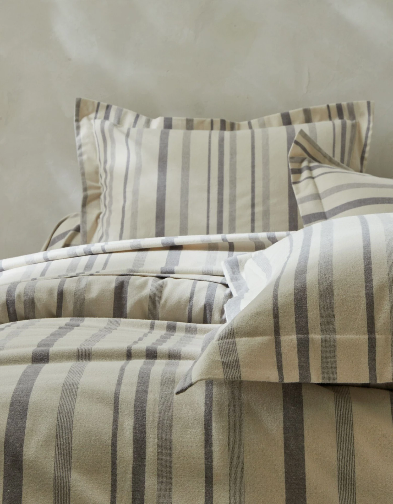 Linge De Lit En Flanelle Rayée Tissé-teint 6 Linge De Lit En Flanelle Rayée Tissé-teint – Image 6
