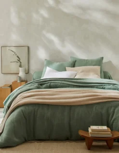 Linge De Lit Uni En Triple Gaze De Coton -Maison Textiles Magasin 101130 C04 zoomx vue6