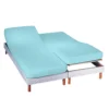Drap-housse Uni Sommier Articulé Coton - Bonnets 26 Cm