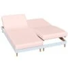 Drap-housse Uni Percale Sommier Articulé Bonnets 26 Cm