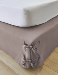 Cache-sommier Intégral à Volant Et à Nouettes Avec Poches -Maison Textiles Magasin 110540 C02 zoomx vue3
