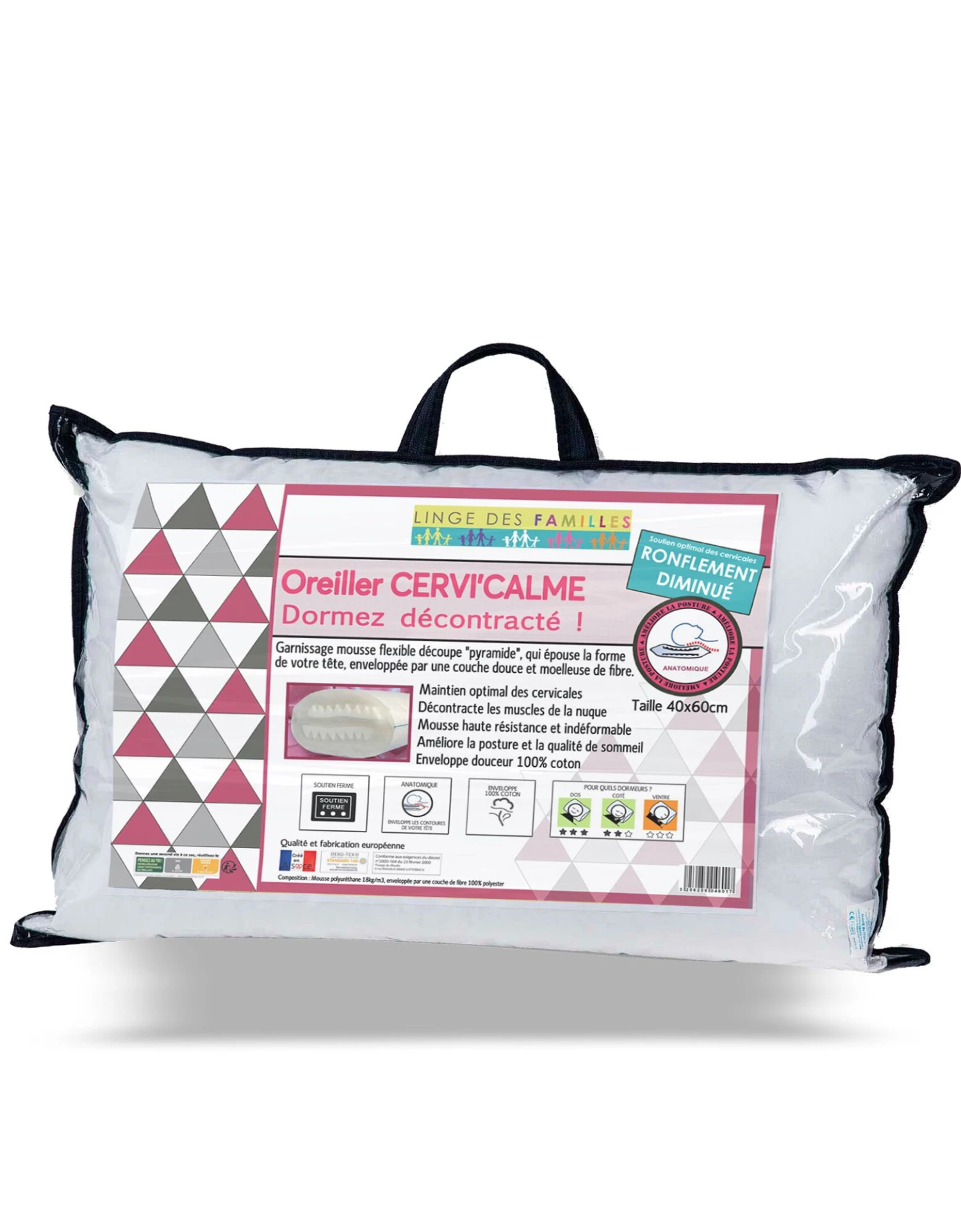 Oreiller Anatomique Cervi-calme - Confort Ferme 3 Oreiller Anatomique Cervi-calme - Confort Ferme – Image 3