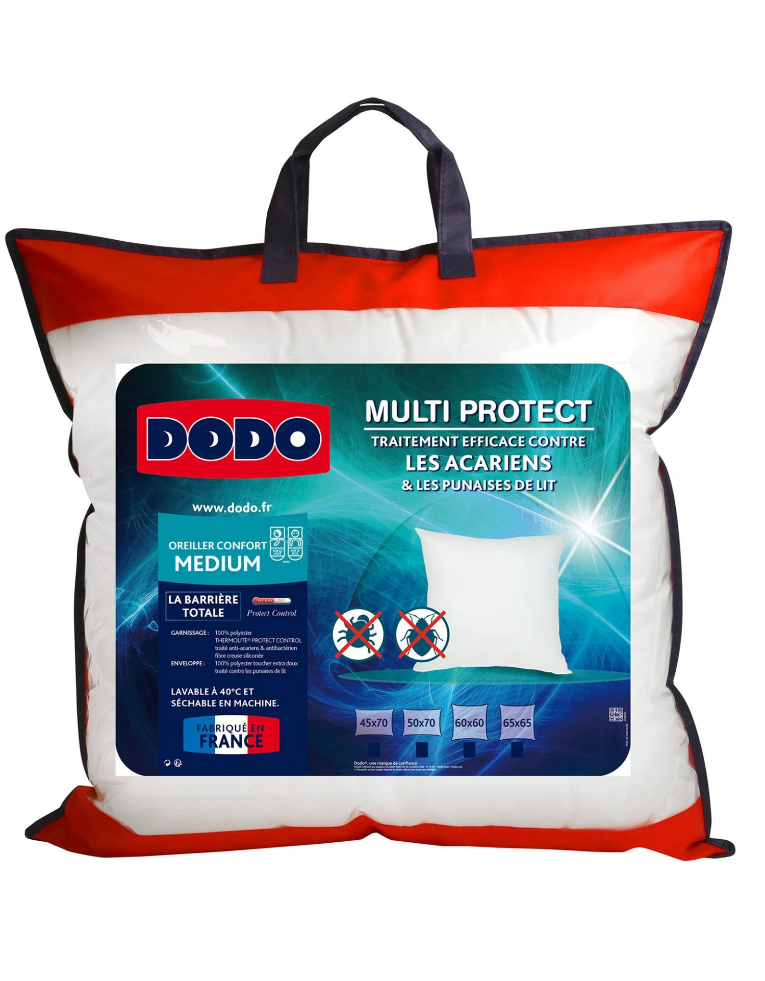 DODO Oreiller Anti Punaises De Lit Et Antiacarien Confort Medium 3 DODO Oreiller Anti Punaises De Lit Et Antiacarien Confort Medium – Image 3
