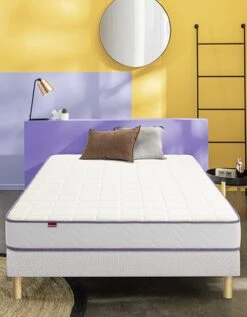 Matelas Mousse Mérinos 19 Cm Confort Très Ferme