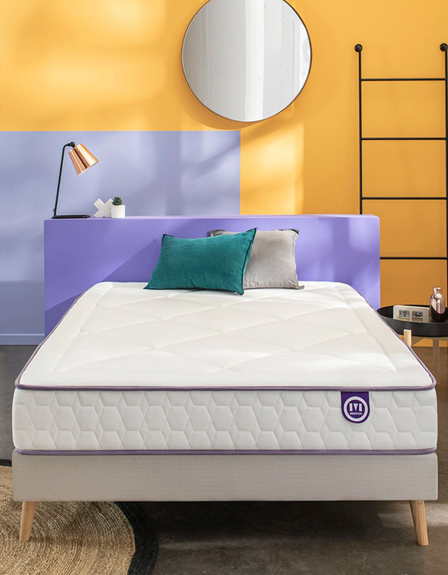 Matelas 651 Ressorts + Latex Mérinos 24 Cm Confort Ferme 1 Matelas 651 Ressorts + Latex Mérinos 24 Cm Confort Ferme