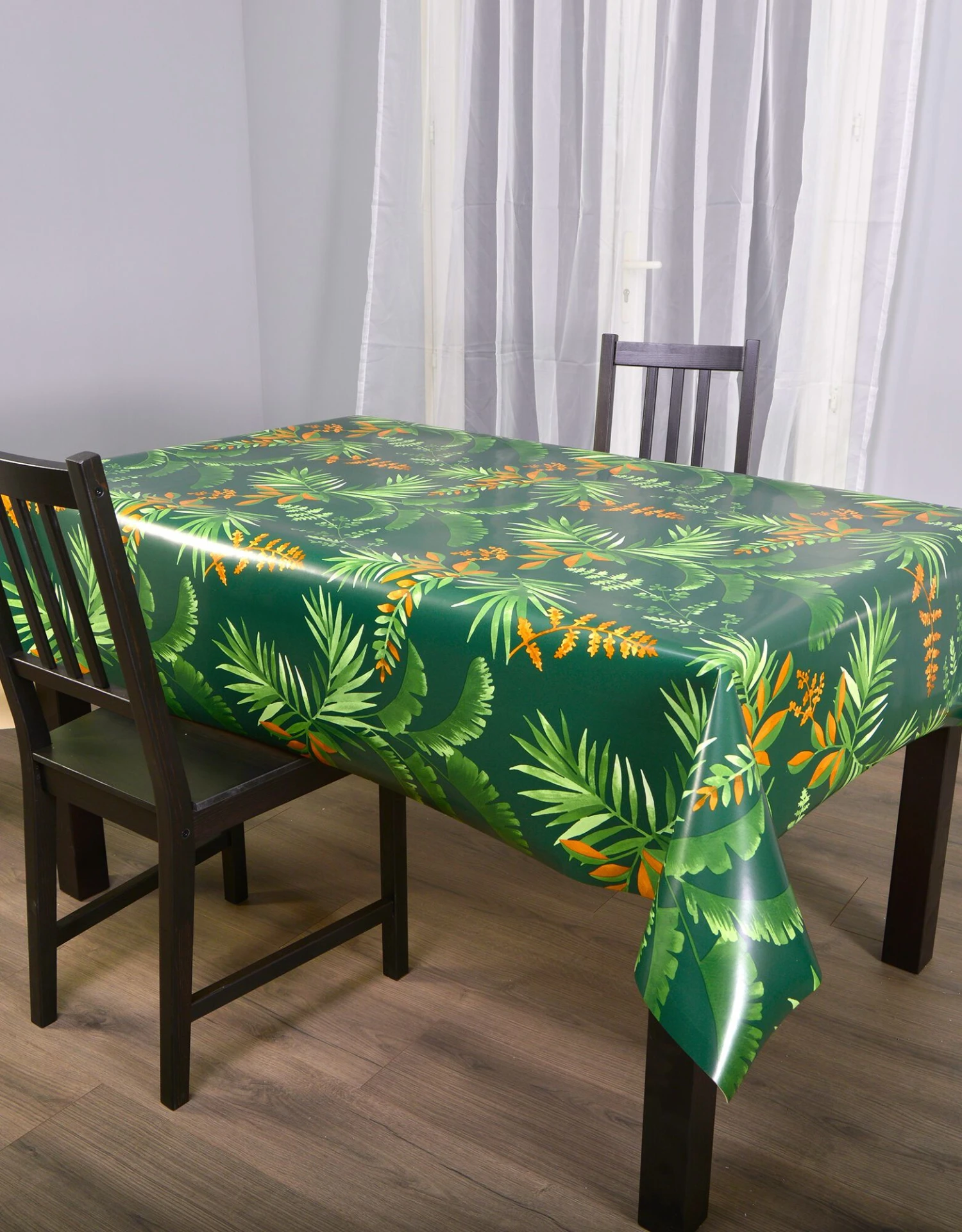 Nappe Toile Cirée Imprimé Feuillage Tropical 1 Nappe Toile Cirée Imprimé Feuillage Tropical
