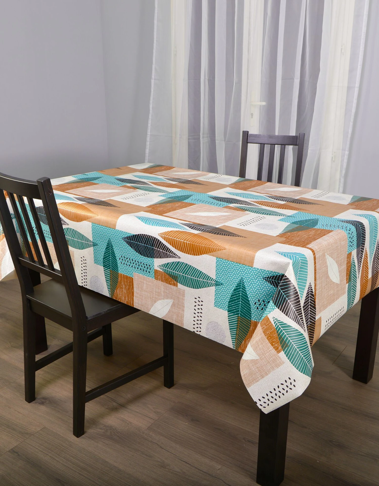 Nappe Toile Cirée Imprimé Patch Feuilles 1 Nappe Toile Cirée Imprimé Patch Feuilles