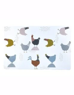 Set De Table Imprimé Poules - Lot De 4
