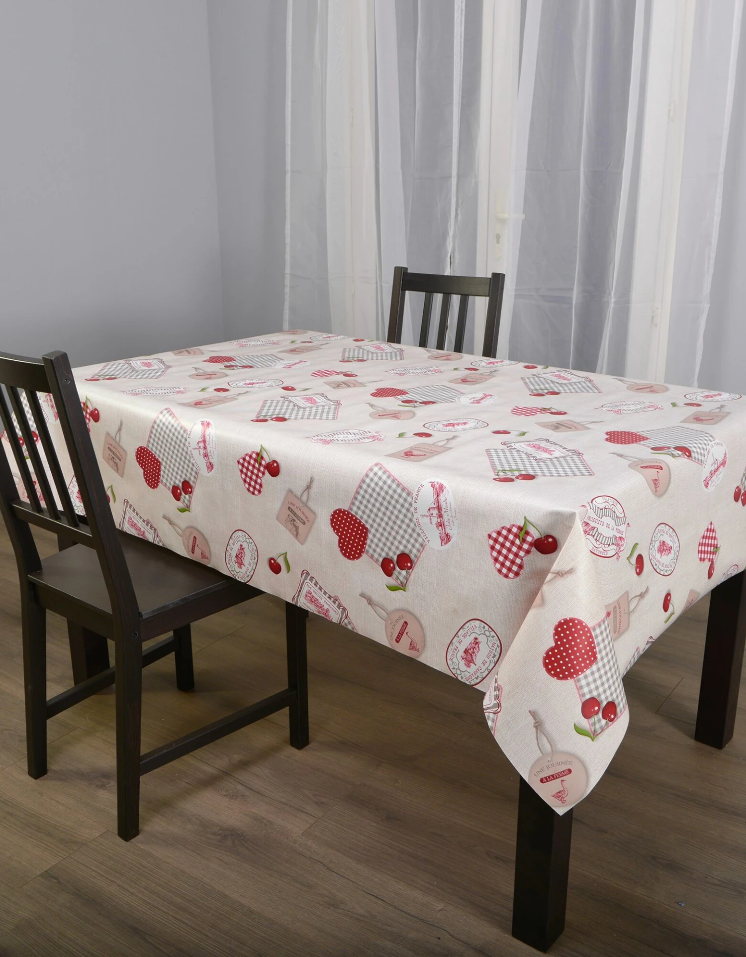 Nappe Toile Cirée Imprimé Cerises 1 Nappe Toile Cirée Imprimé Cerises