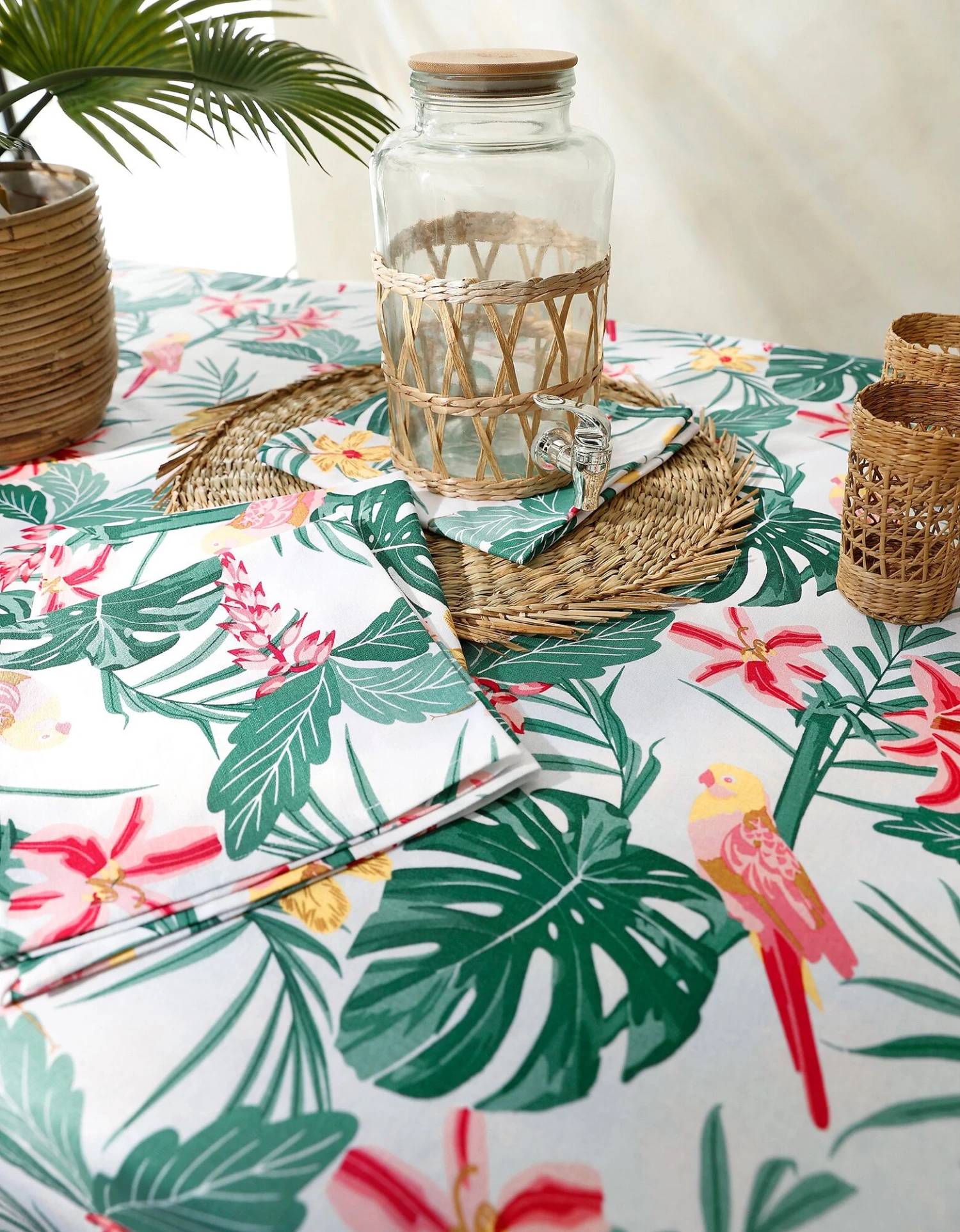 Nappe Coton Imprimé Tropical 2 Nappe Coton Imprimé Tropical – Image 2