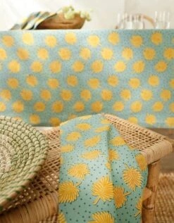 Nappe Coton Imprimé Palmettes -Maison Textiles Magasin 120113 C02 zoomx vue4