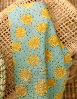 Nappe Coton Imprimé Palmettes -Maison Textiles Magasin 120113 C02 zoomx vue5