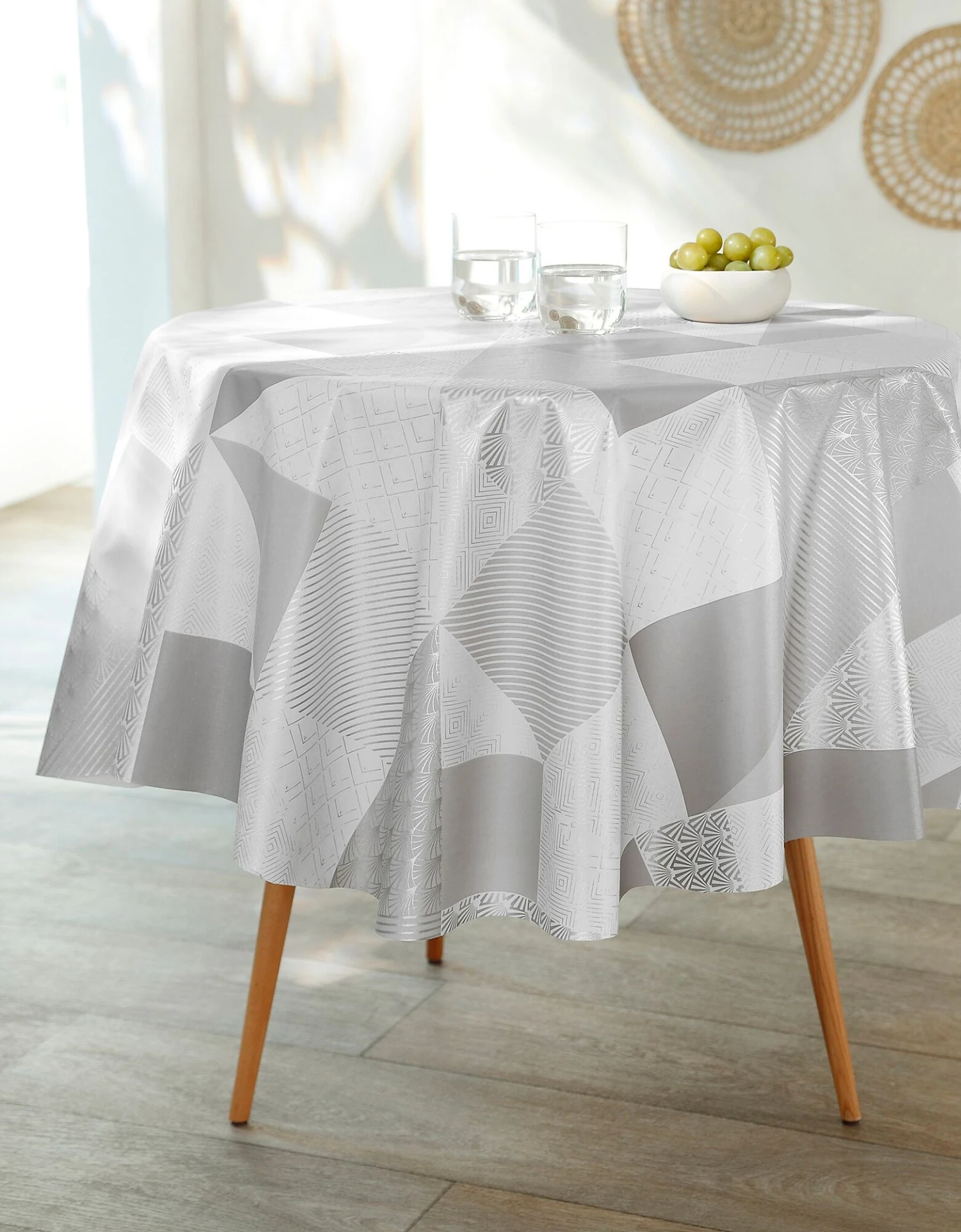 Nappe Toile Cirée Imprimé Géométrique 2 Nappe Toile Cirée Imprimé Géométrique – Image 2