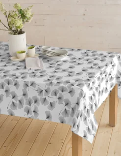 Nappe Tissu Enduit Imprimé Ginkgo
