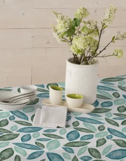 Nappe Tissu Enduit Imprimé Feuillage -Maison Textiles Magasin 120514 C01 zoomx vue3