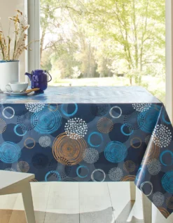 Nappe Toile Cirée Imprimé Cercles Graphiques