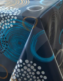 Nappe Toile Cirée Imprimé Cercles Graphiques -Maison Textiles Magasin 120518 C01 zoomx vue3