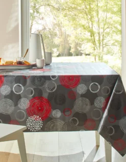 Nappe Toile Cirée Imprimé Cercles Graphiques