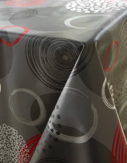 Nappe Toile Cirée Imprimé Cercles Graphiques -Maison Textiles Magasin 120518 C02 zoomx vue3