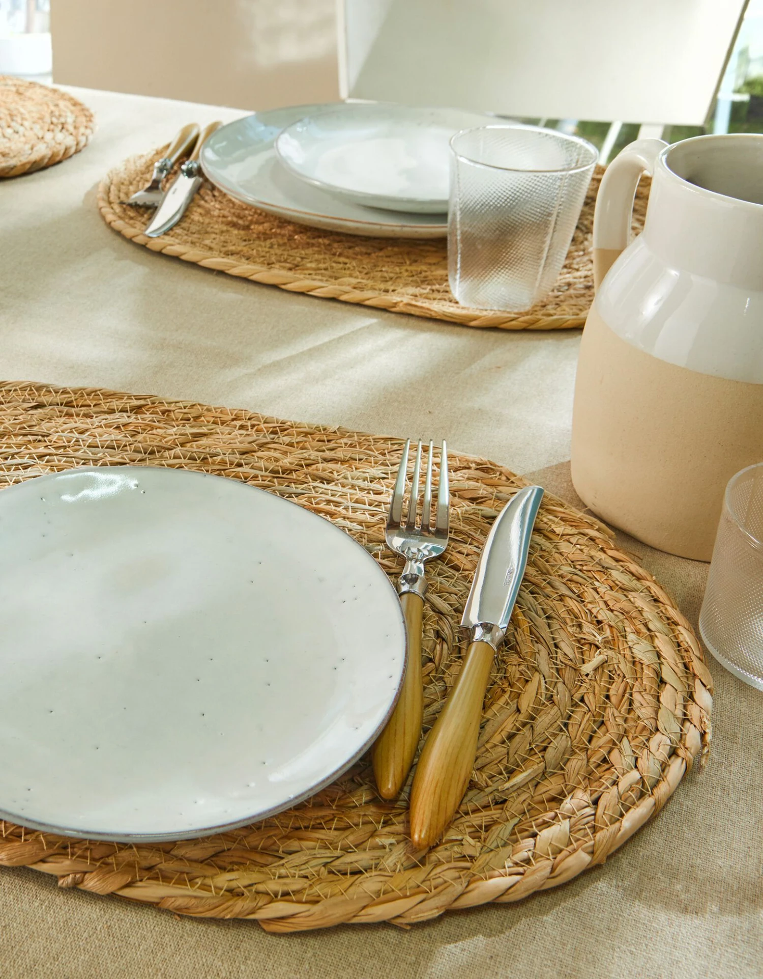 Set De Table Ovale Jute Naturel - Lot De 2 1 Set De Table Ovale Jute Naturel - Lot De 2
