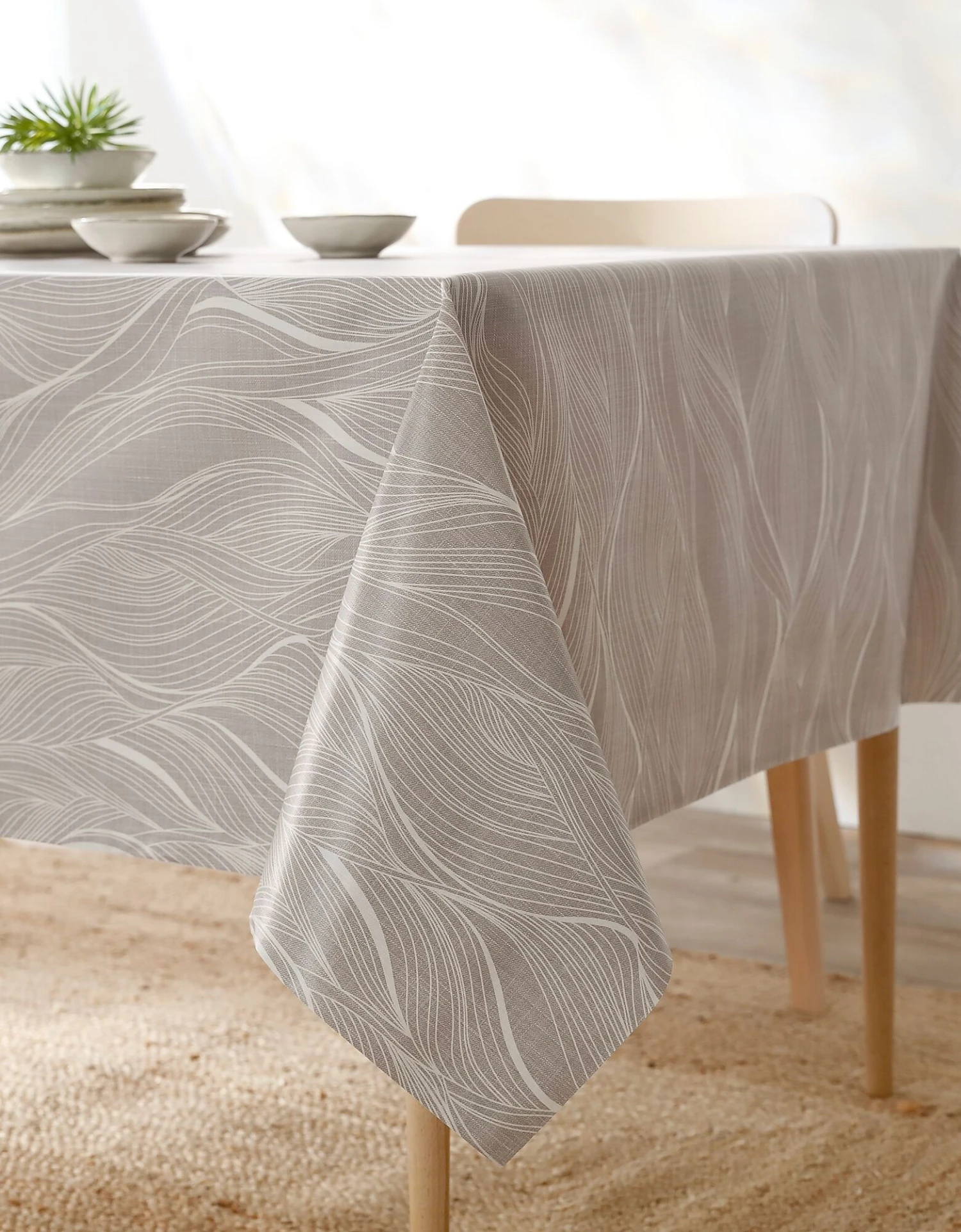 Nappe Toile Cirée Imprimée Vagues 2 Nappe Toile Cirée Imprimée Vagues – Image 2