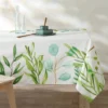 Nappe Fabriquée En France, Motif Frise Végétale Aquarelle - Coton Biologique(1)