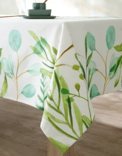 Nappe Fabriquée En France, Motif Frise Végétale Aquarelle - Coton Biologique(1) 7 Nappe Fabriquée En France, Motif Frise Végétale Aquarelle - Coton Biologique(1) -Maison Textiles Magasin 120540 C01 zoomx vue3
