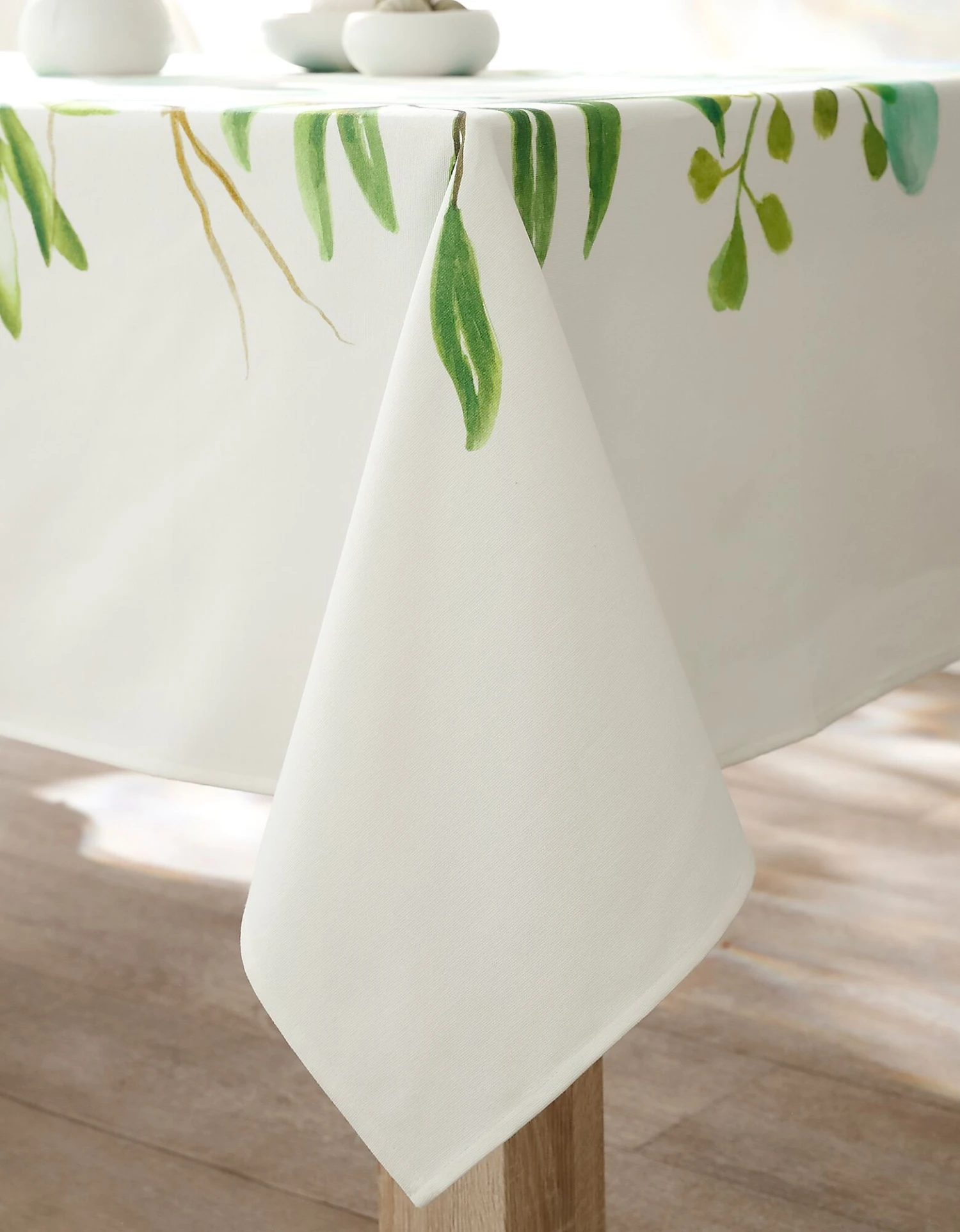 Nappe Fabriquée En France, Motif Végétal Aquarelle - Coton Biologique(1) 5 Nappe Fabriquée En France, Motif Végétal Aquarelle - Coton Biologique(1) – Image 5