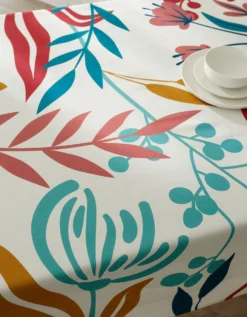 Nappe Fabriquée En France, Motif Fleurs Spectaculaires - Coton Biologique(1) 9 Nappe Fabriquée En France, Motif Fleurs Spectaculaires - Coton Biologique(1) -Maison Textiles Magasin 120547 C01 zoomx vue4