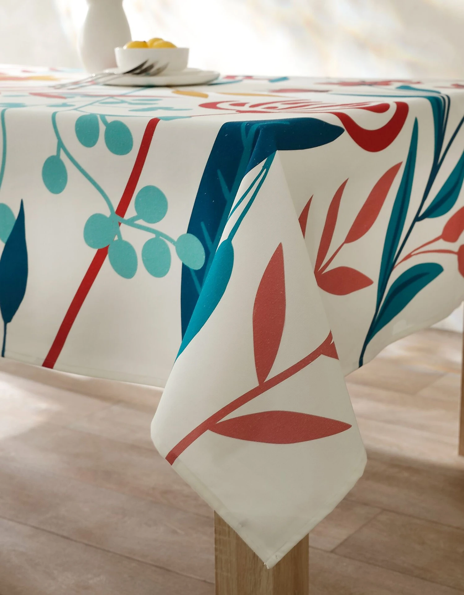 Nappe Fabriquée En France, Motif Fleurs Spectaculaires - Coton Biologique(1) 5 Nappe Fabriquée En France, Motif Fleurs Spectaculaires - Coton Biologique(1) – Image 5