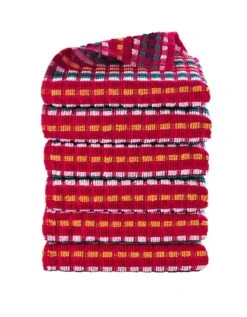 Essuie-mains éponge Petite Taille Fond Rouge - Lots