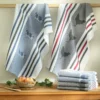Torchons Motif Poule Et Vache - Lot De 4