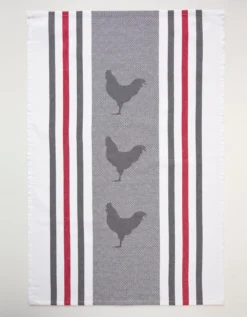 Torchons Motif Poule Et Vache - Lot De 4 6 Torchons Motif Poule Et Vache - Lot De 4 -Maison Textiles Magasin 131179 C01 zoomx vue3