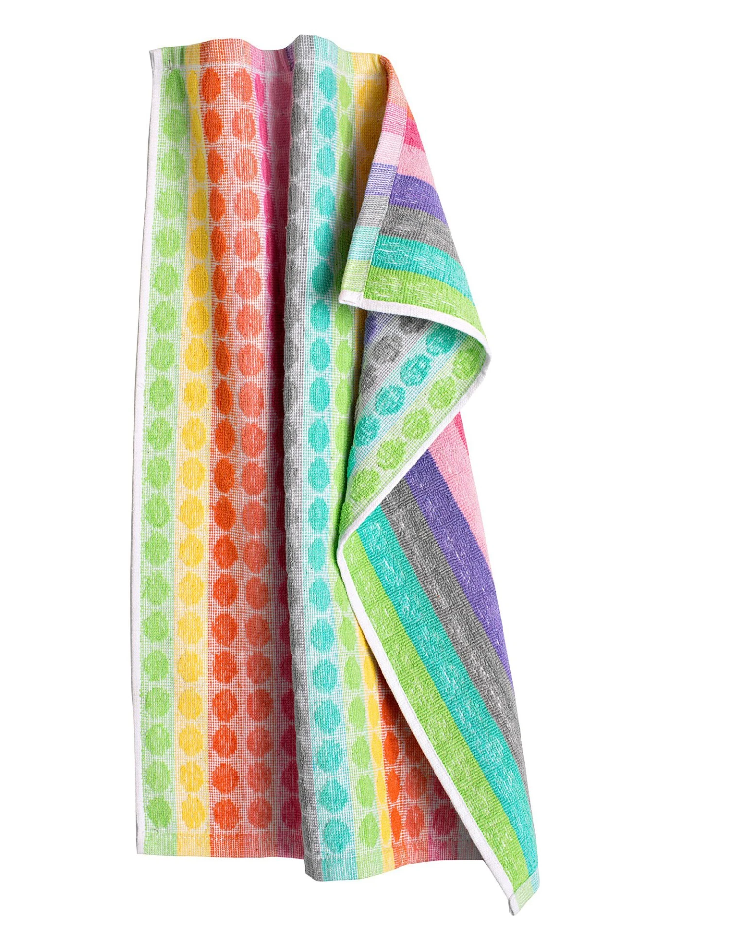 Essuie-mains éponge Pois Rayures - Lots 2 Essuie-mains éponge Pois Rayures - Lots – Image 2