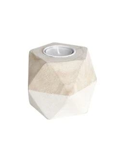 Bougeoir Origami En Bois Bicolore