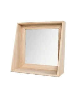 Miroir Carré En Bois Naturel 5 Miroir Carré En Bois Naturel -Maison Textiles Magasin 236261 C01 zoomx vue3