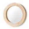 Miroir Rond En Bois Naturel