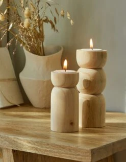 Porte Bougie Photophore En Bois