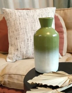 Vase En Céramique Bicolore - Hauteur 18 Cm -Maison Textiles Magasin 236503 C01 zoomx vue3